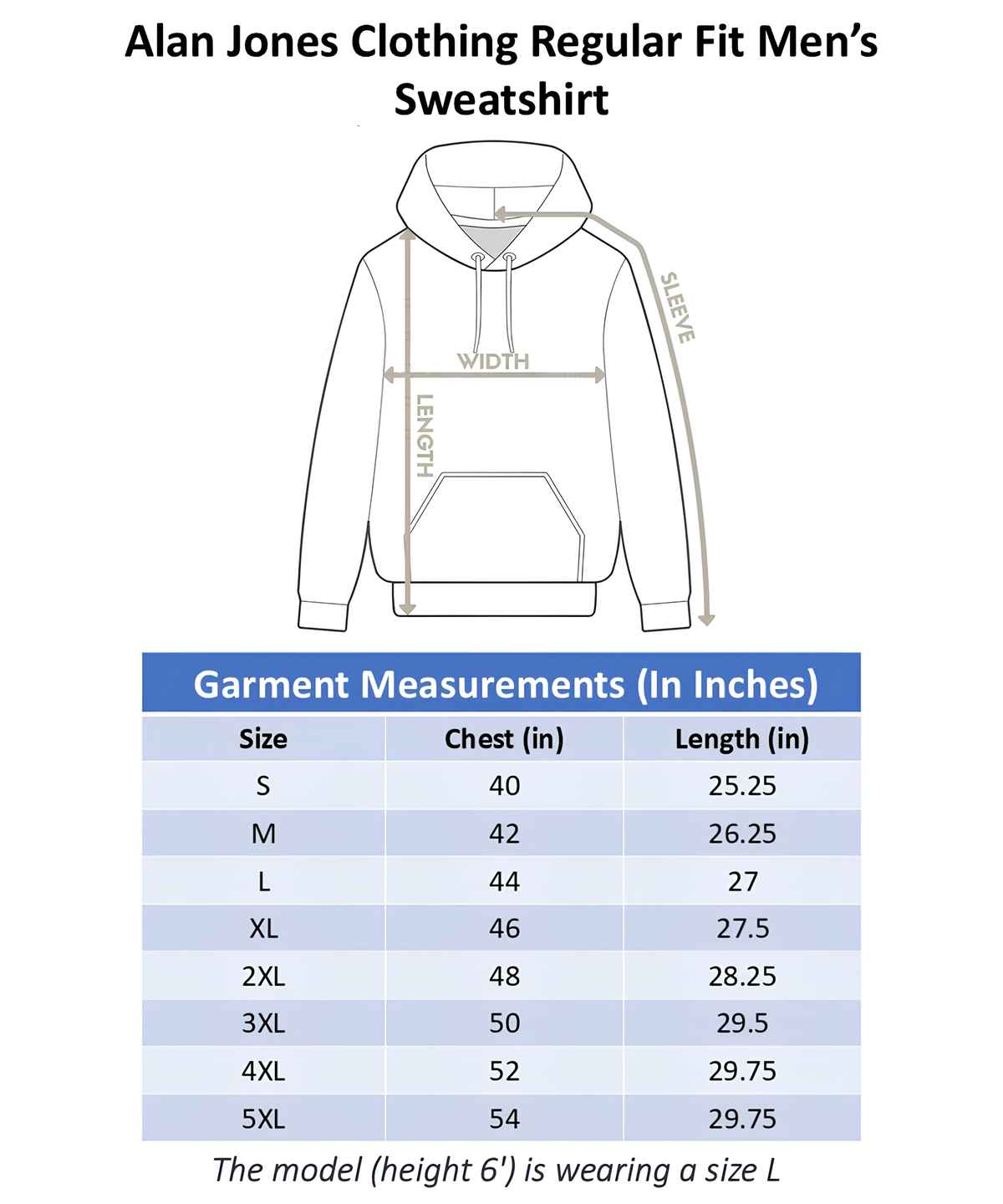 Alan Jones Clothing Men's Solid Hooded Sweatshirt | Regular Fit | Black - L