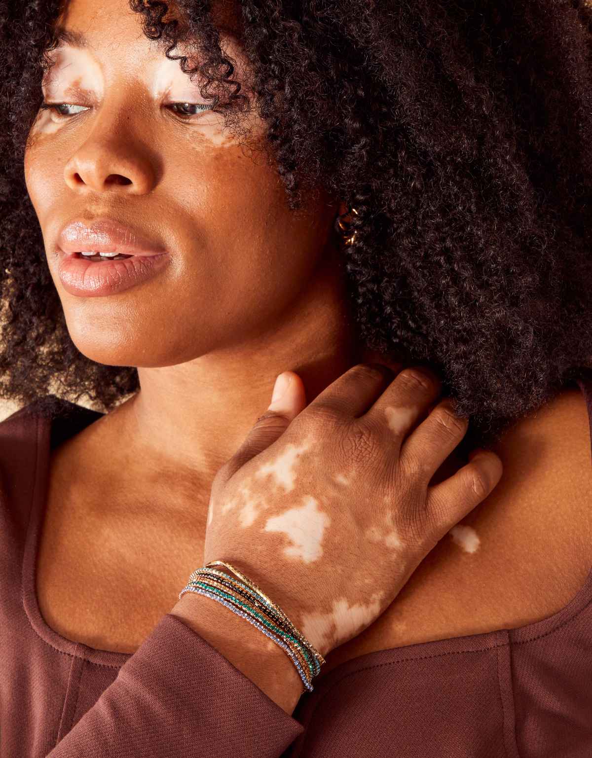 Accessorize London Women's Multi Tiny Cupchain Stretch Bracelet Pack Of 6 - Blue