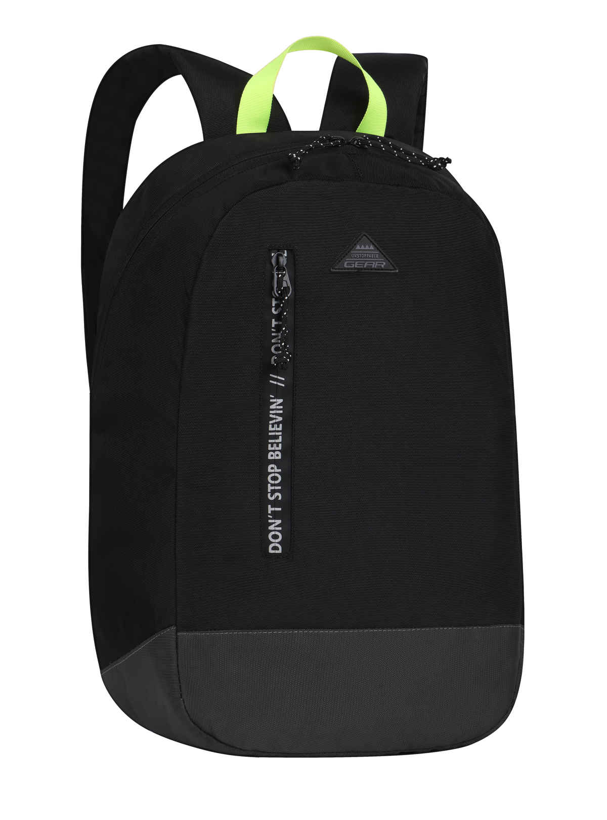 Gear Unisex Colorblocked Polyester 16 L Backpack | Black and Grey