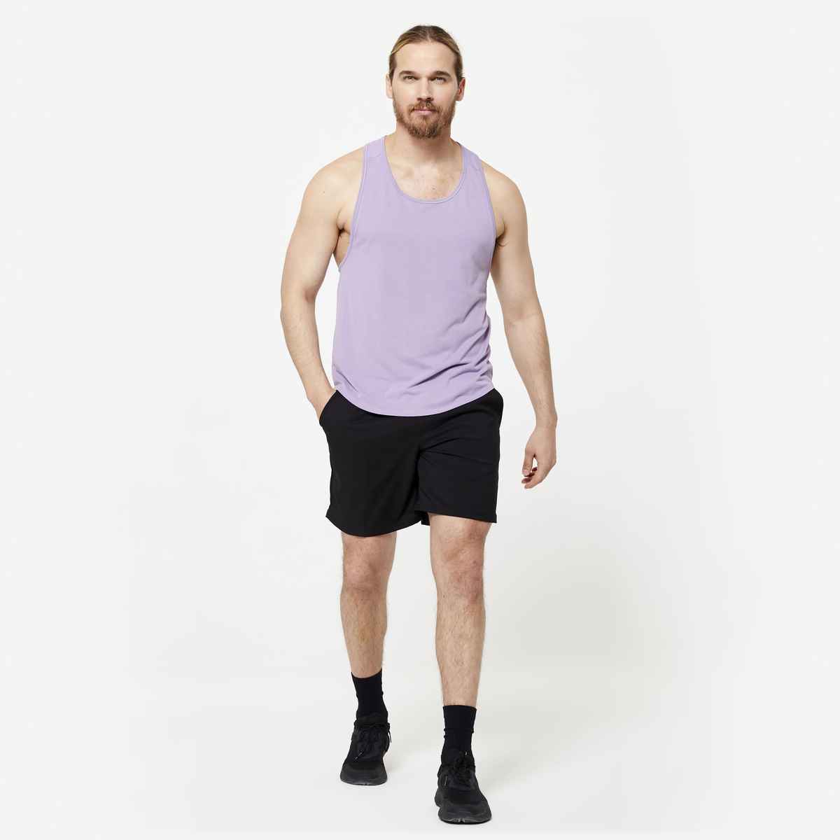 Decathlon Domyos Men's Gym Shorts Polyester | Black | XL