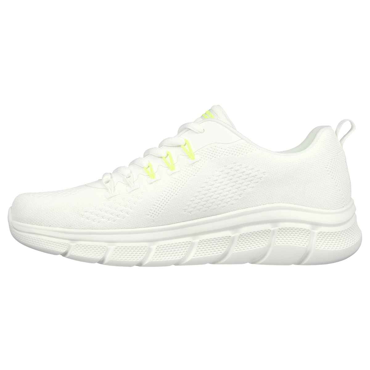 Skechers Mens Bobs B Flex Electric Cool Casual Shoe | Off White (UK 8)