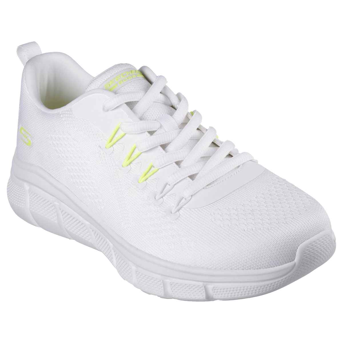 Skechers Mens Bobs B Flex Electric Cool Casual Shoe | Off White (UK 8)