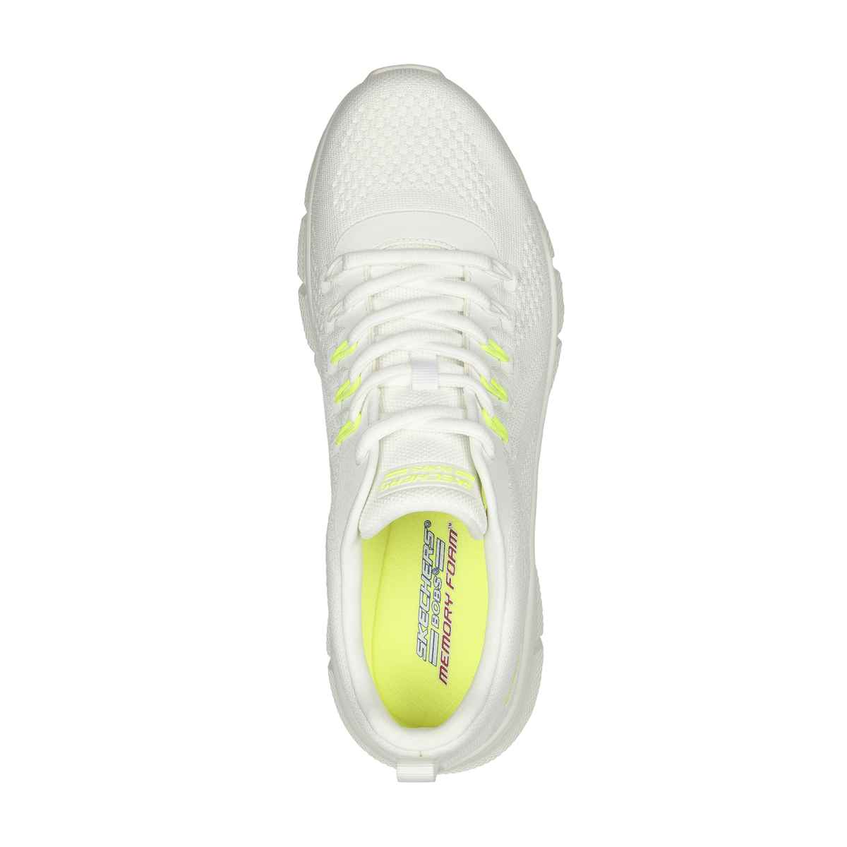 Skechers Mens Bobs B Flex Electric Cool Casual Shoe | Off White (UK 8)