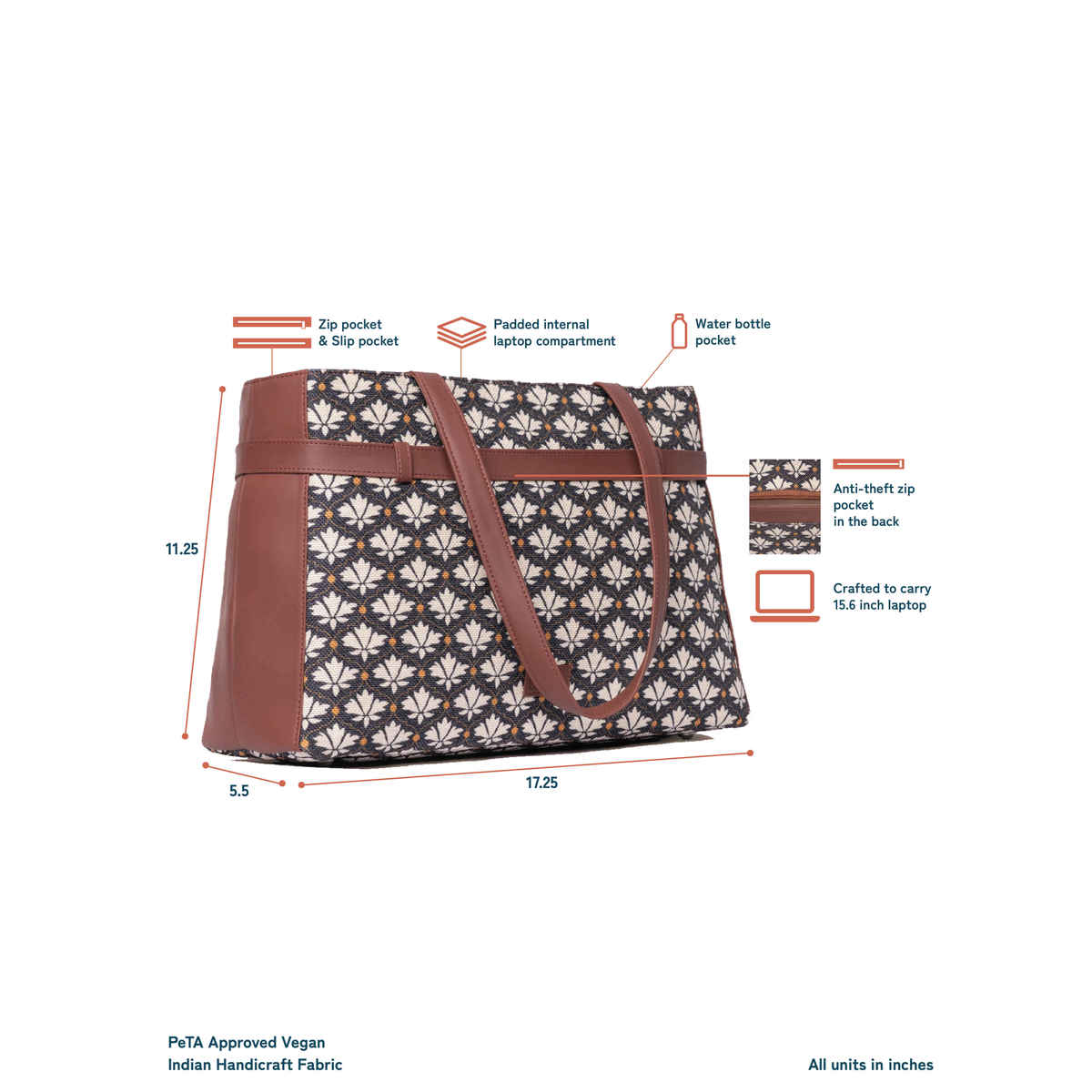 Zouk Bidri Kaiser Statement Office Hand Shoulder Bag | Multicolor