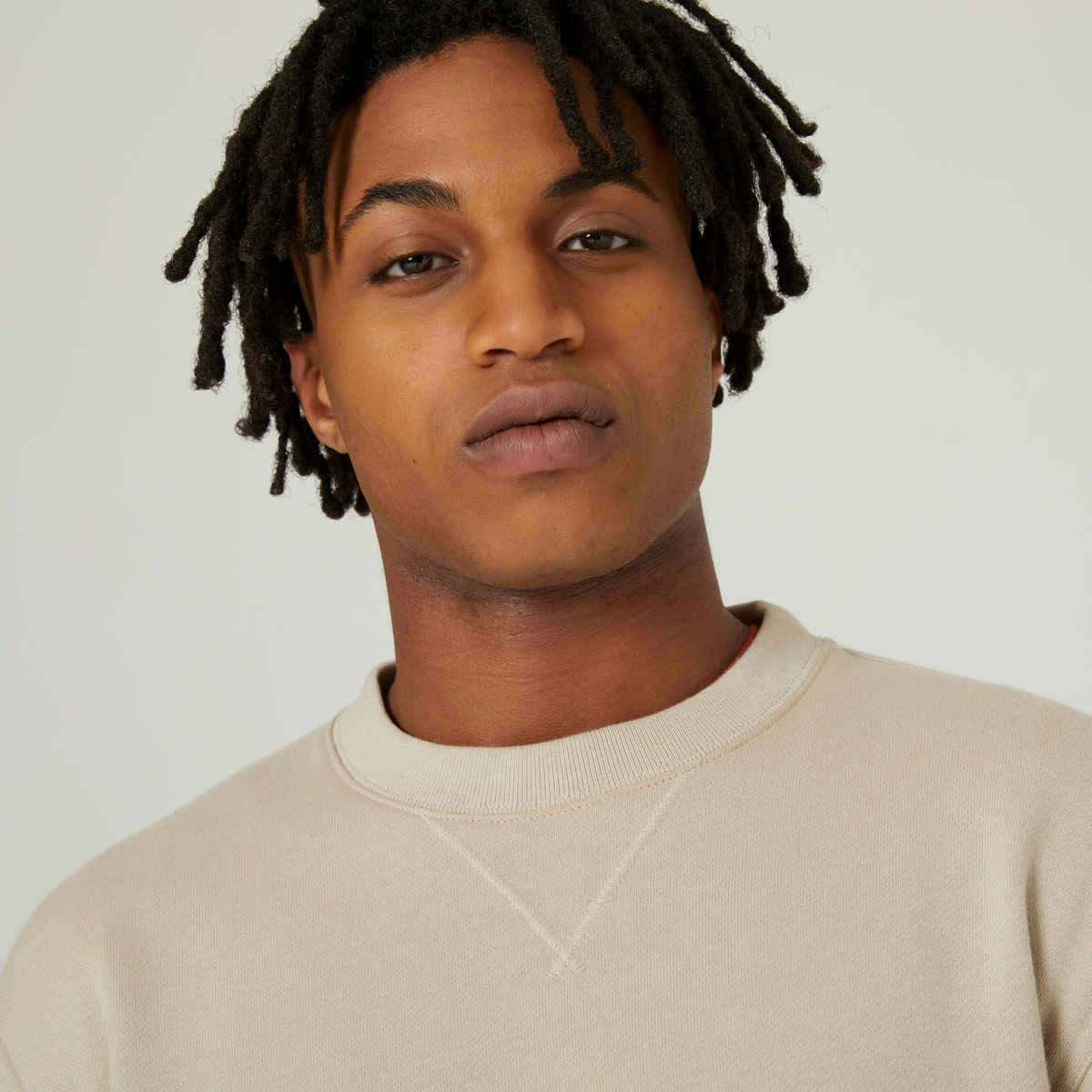 Domyos By Decathlon Men's Warm Round Neck Sweatshirt | Cream - XL