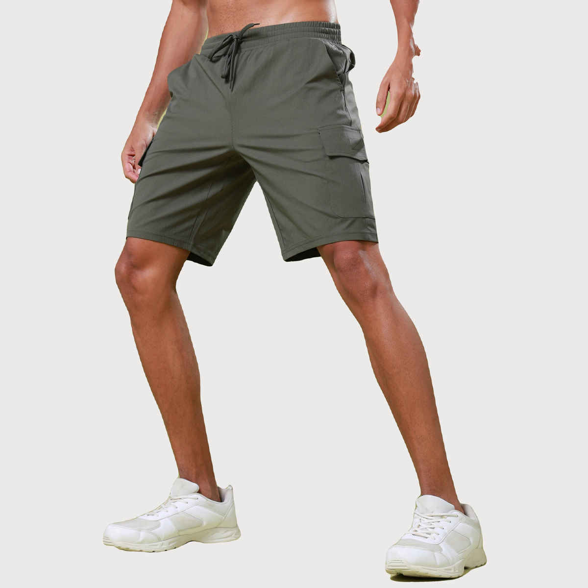 Technosport Men Poly Solid Slim Fit Sports Shorts with TS FLEXI | Beetle | M