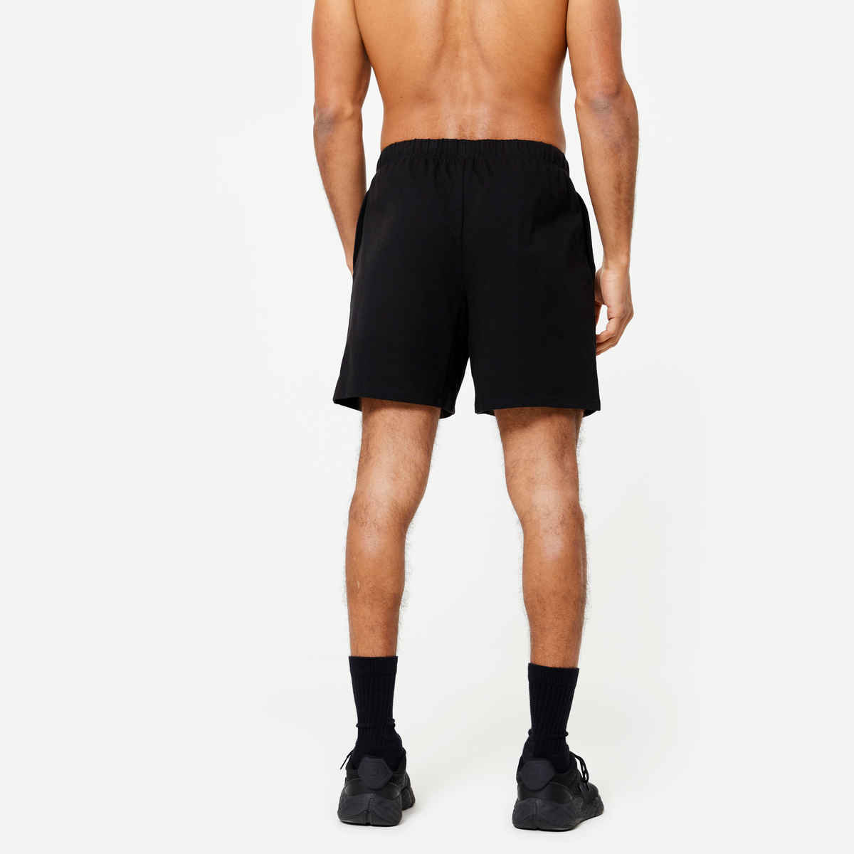 Decathlon Domyos Men's Cotton Gym Shorts | Black | M