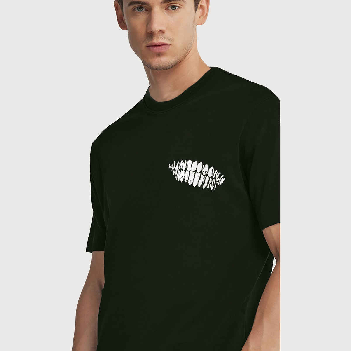 De Tees Men's Half Sleeve T-shirt | MHS-ZOLO | Black - XL