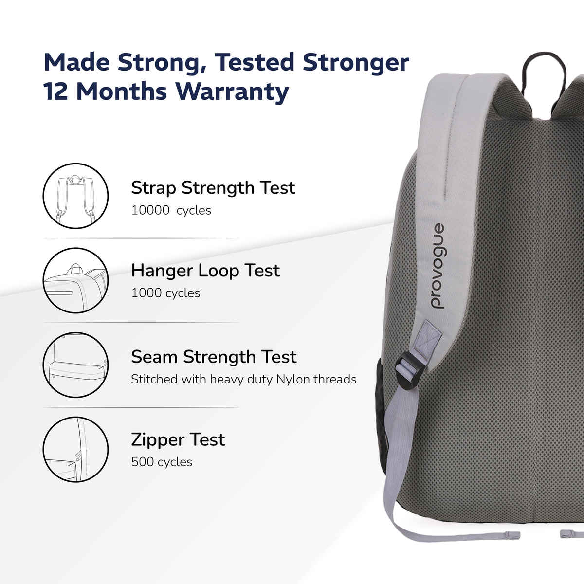 Provogue Alpha Laptop Bag With Large Compartments, Bottle Holder, Midnight Black, 25 Ltr