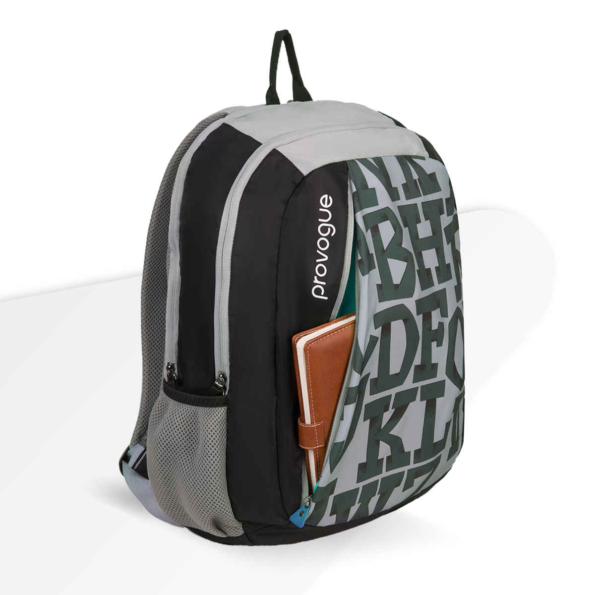 Provogue Alpha Laptop Bag With Large Compartments, Bottle Holder, Midnight Black, 25 Ltr