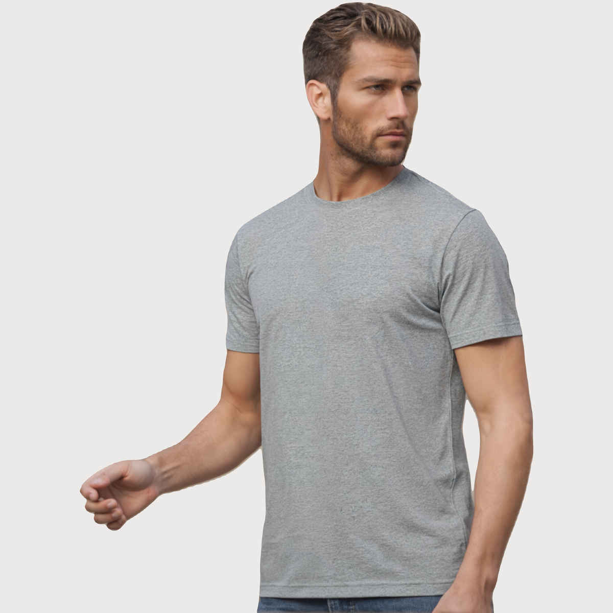 EQL Men's NeoVerse Recycled T-shirt | Grey Melange - S