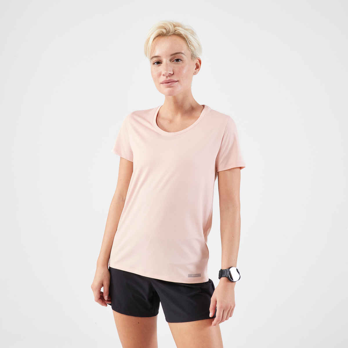 Decathlon Kalenji Women Half|Sleeve Cotton T-Shirt| Pink | S