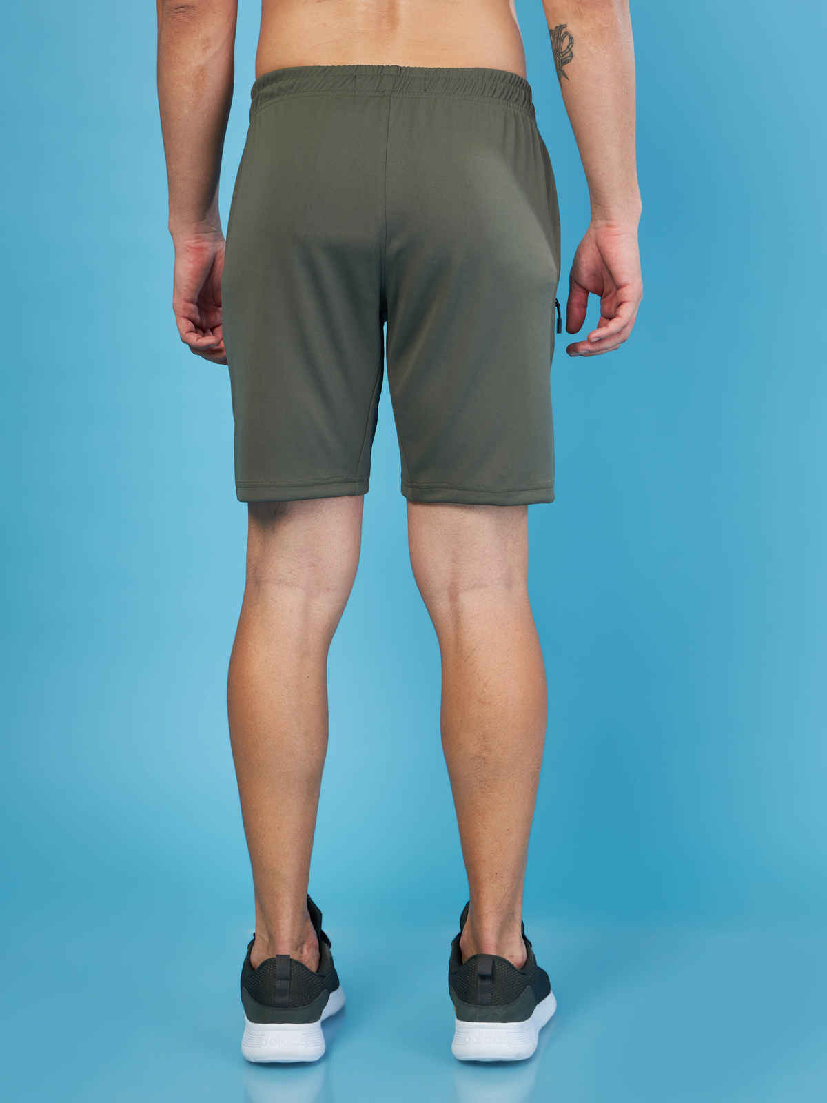Technosport Men's Solid Slim Fit Sports Shorts with Techno Dry | Beetle - L