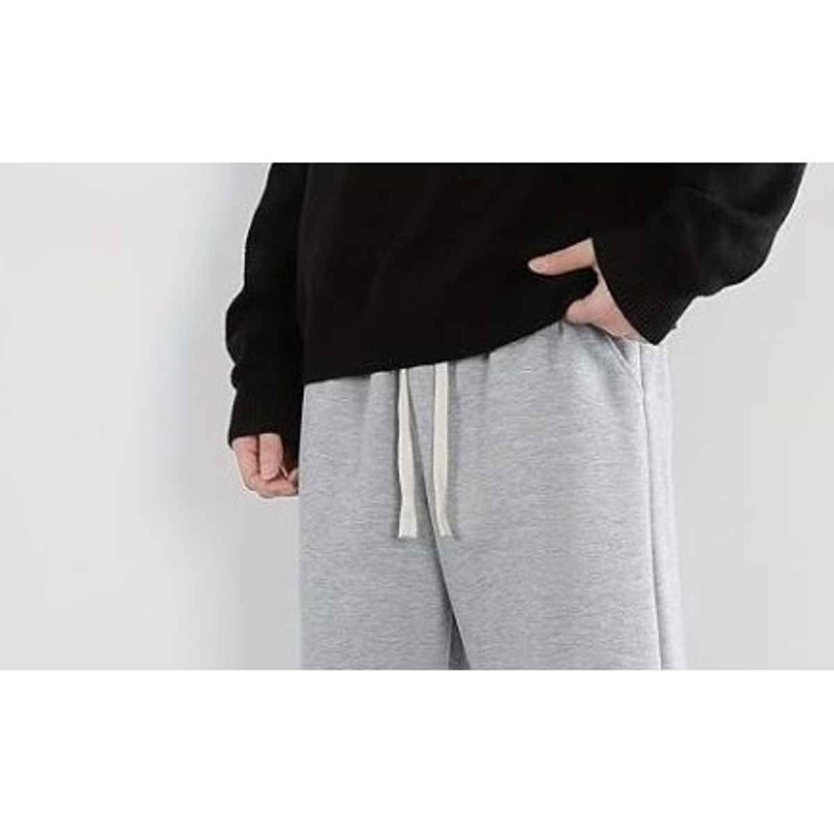 Springman Men's Solid Cotton Rich French Terry Baggy Track Pant | Grey - L