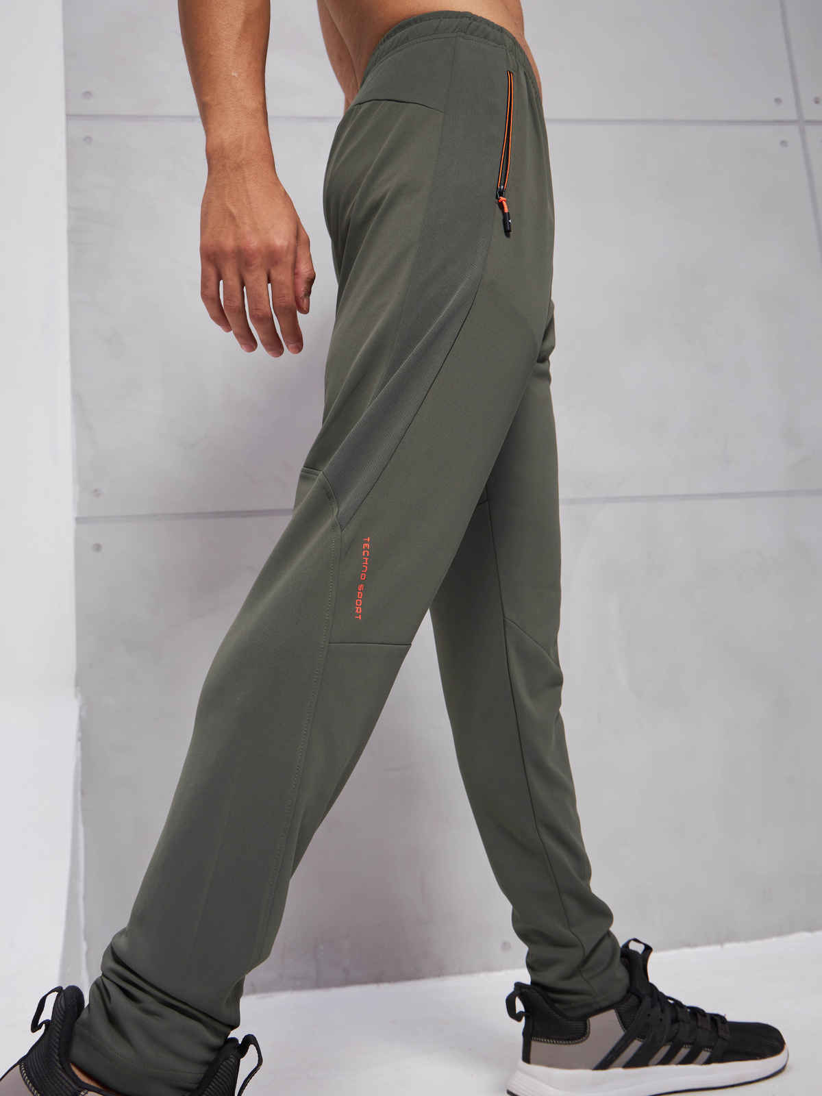 Technosport Men Poly Solid Slim Fit Sports Trackpants with TECHNO DRY | Beetle | XXL