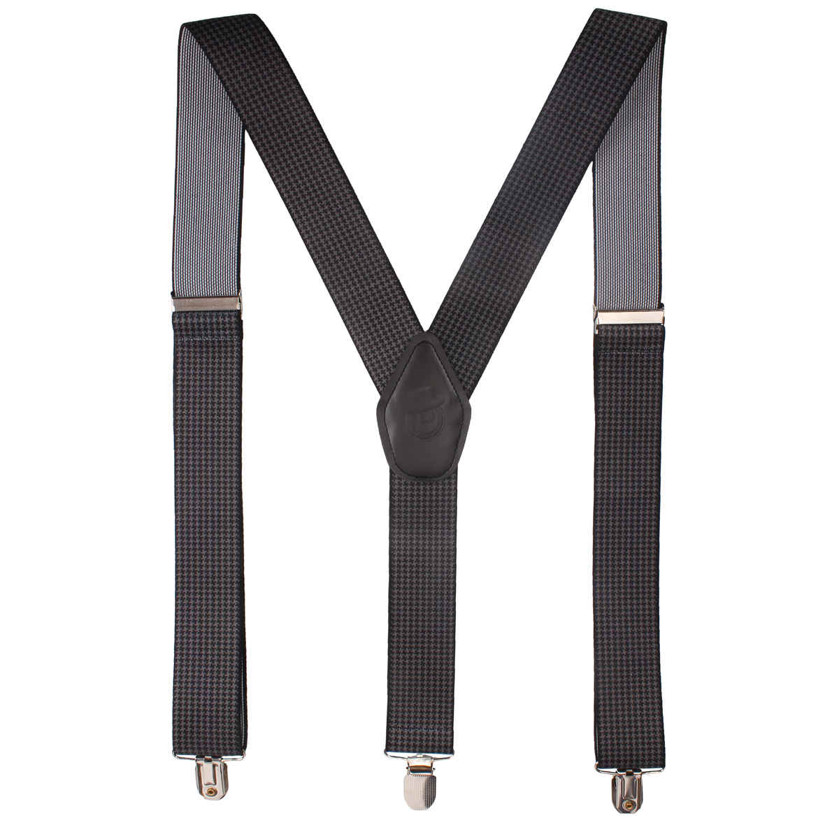 Peluche Men's Patterned Elastic Suspender | Black - Free Size