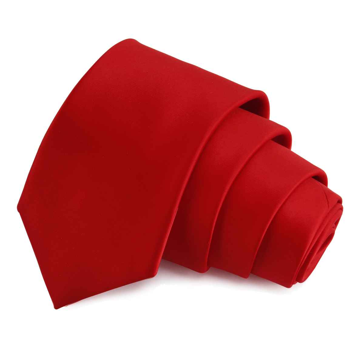 Peluche Men's Solid Polyester Necktie | Red - Standard
