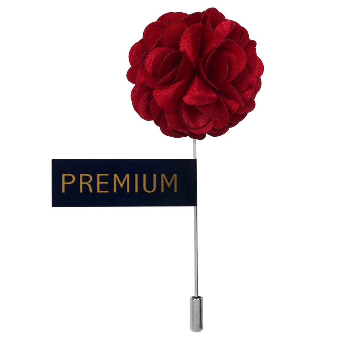Peluche Men's Floral Brass Lapel Pin | Maroon