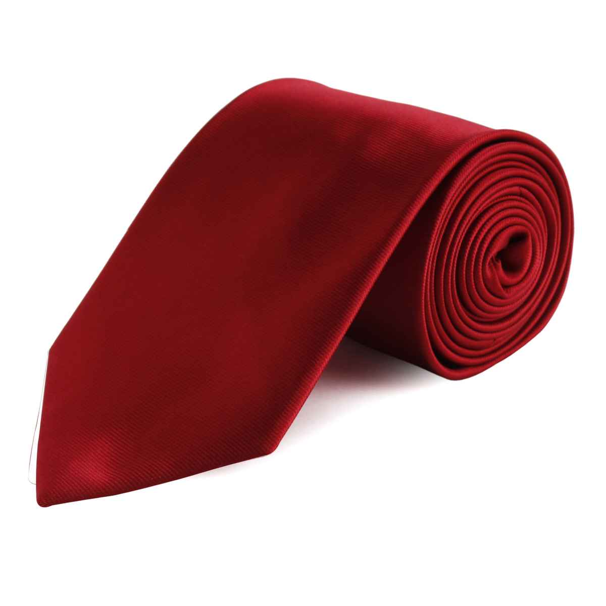 Peluche Men's Solid Polyester Necktie | Red - Standard