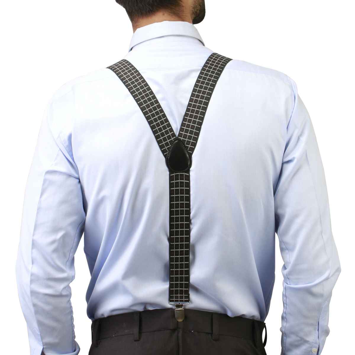 Peluche Men's Printed Elastic Suspender | Brown - Free Size