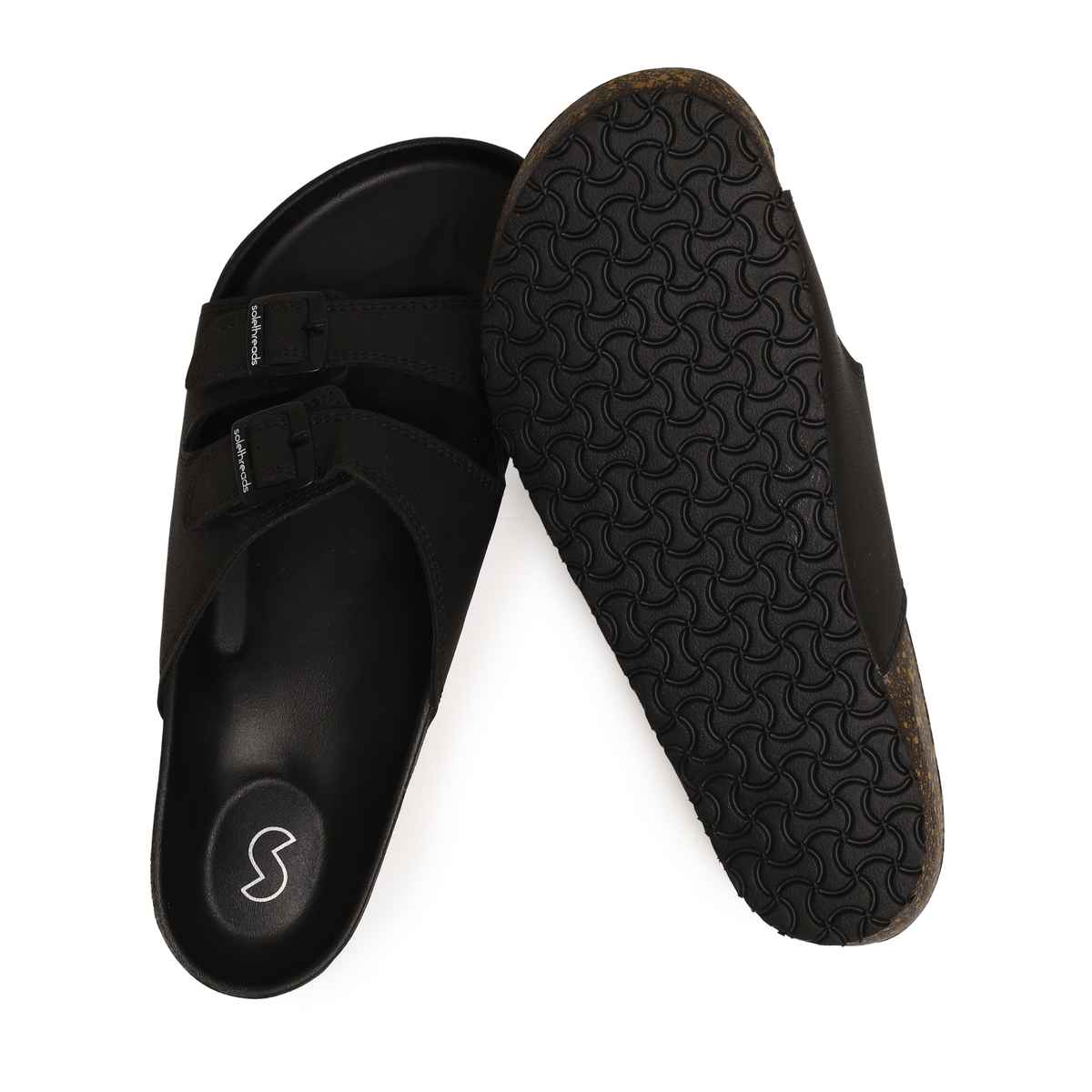 Solethreads Hermes Black Sandals for Men | Size India/UK 9