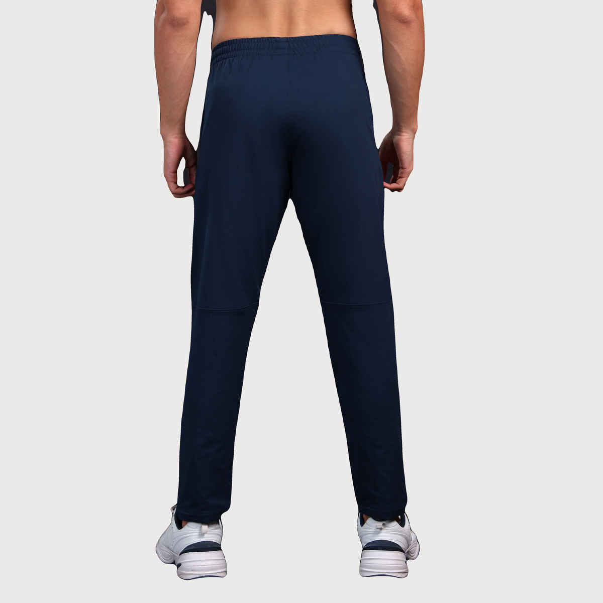 Technosport Men Poly Solid Slim Fit Sports Trackpants with 4 Way Crispy | Navy | XL