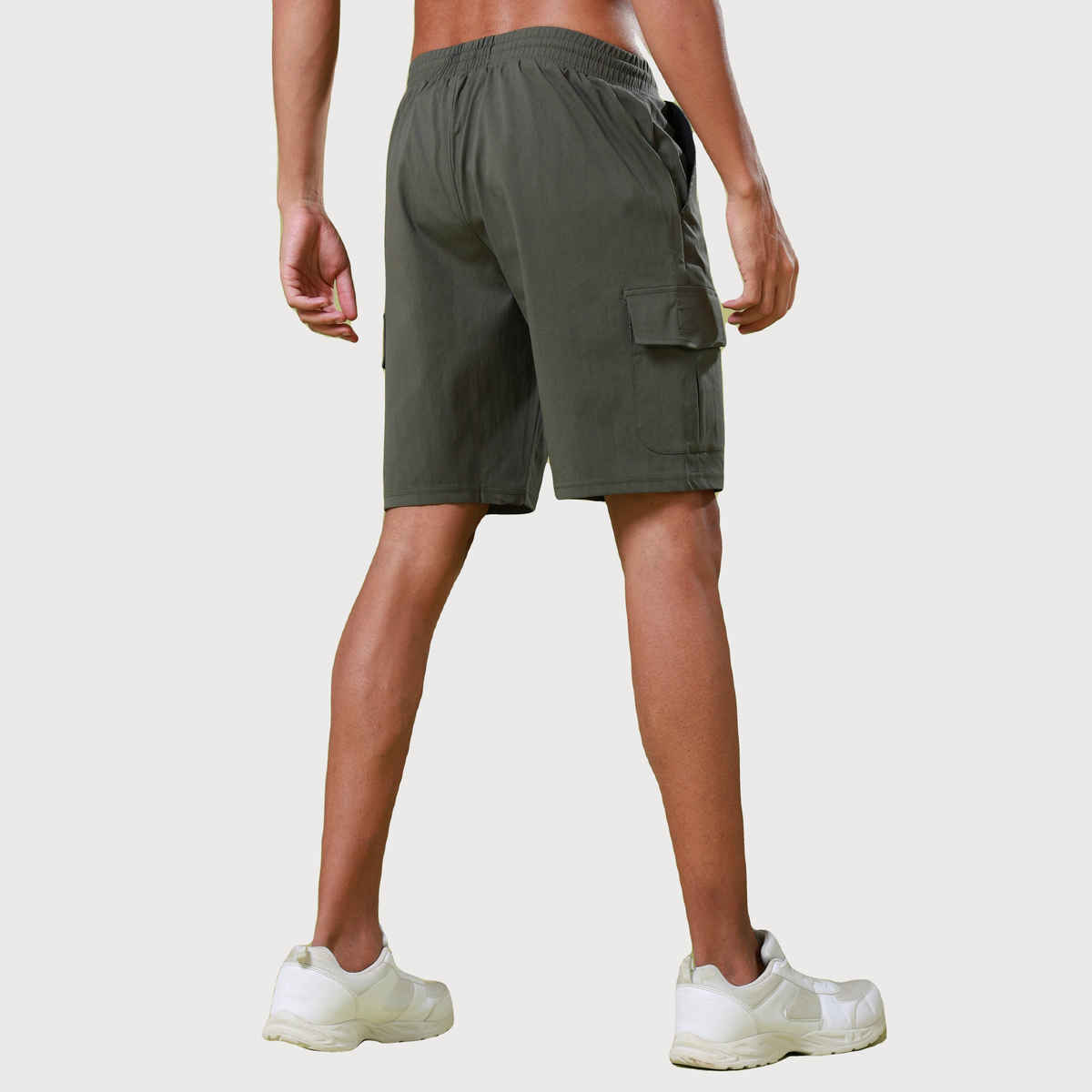 Technosport Men Poly Solid Slim Fit Sports Shorts with TS FLEXI | Beetle | M