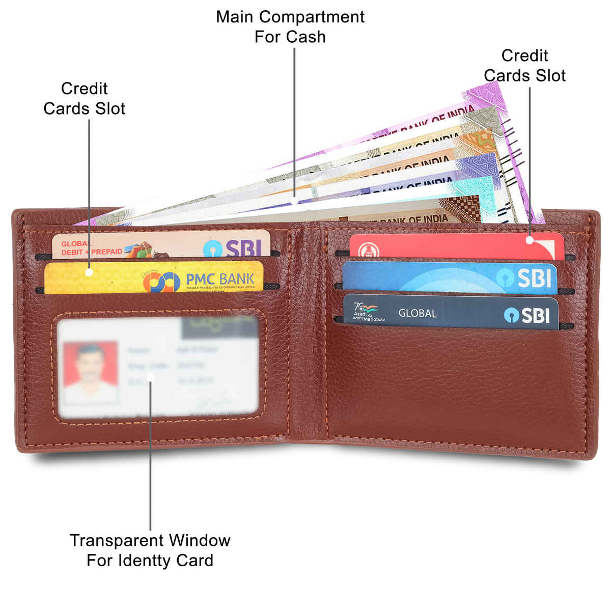 Lavie Sport Men's Alfred Z Brown Wallet | 4 Card Slot