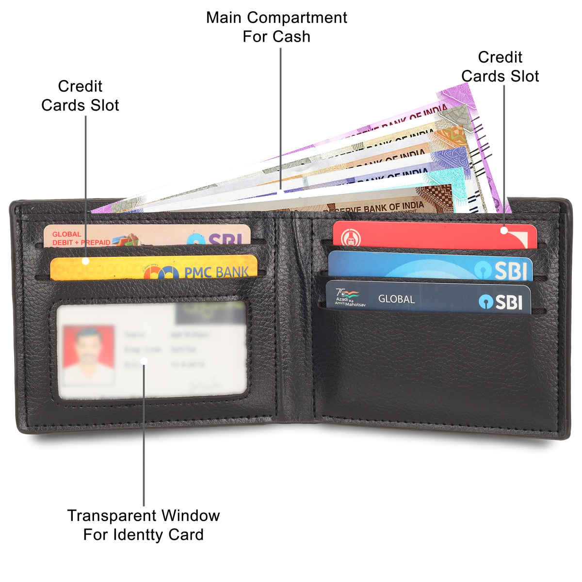 Lavie Sport Men's Oscar Z Black Wallet | 4 Card Slot