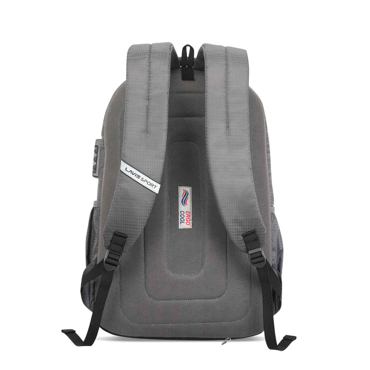 Lavie Sport Unisex Maverick 35 L Laptop Backpack| Fits Upto 15 Inch Laptop | Grey
