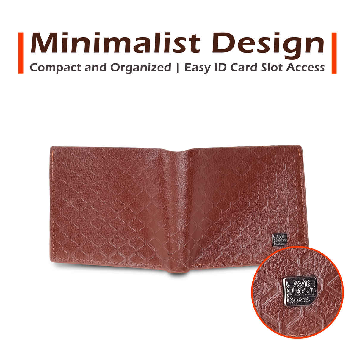 Lavie Sport Men's Oscar Synthetic Leather Wallet | Biofold Wallet | Brown