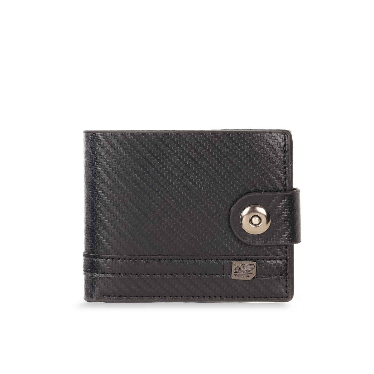 Lavie Sport Men's Richard Synthetic Leather Wallet | Biofold Wallet | Black