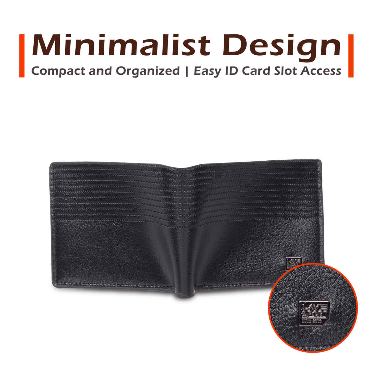 Lavie Sport Men's Henry Synthetic Leather Wallet | Biofold Wallet | Black