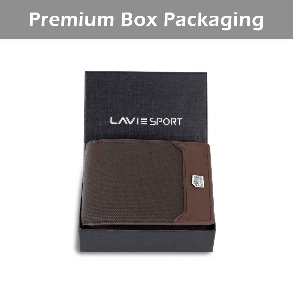 Lavie Sport Edward Men's Wallet | 5 Card Slots | Biofold Wallet | Synthetic Leather | Purse - Tan