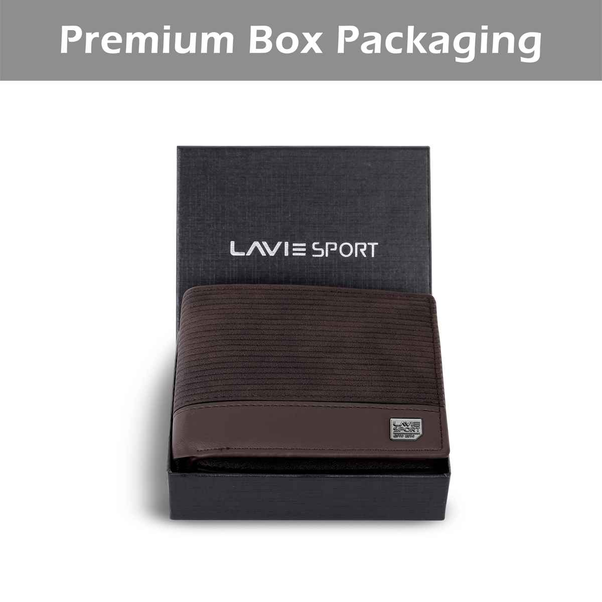 Lavie Sport William Men's Wallet | 5 Card Slots | Biofold Wallet | Synthetic Leather | Purse - Tan