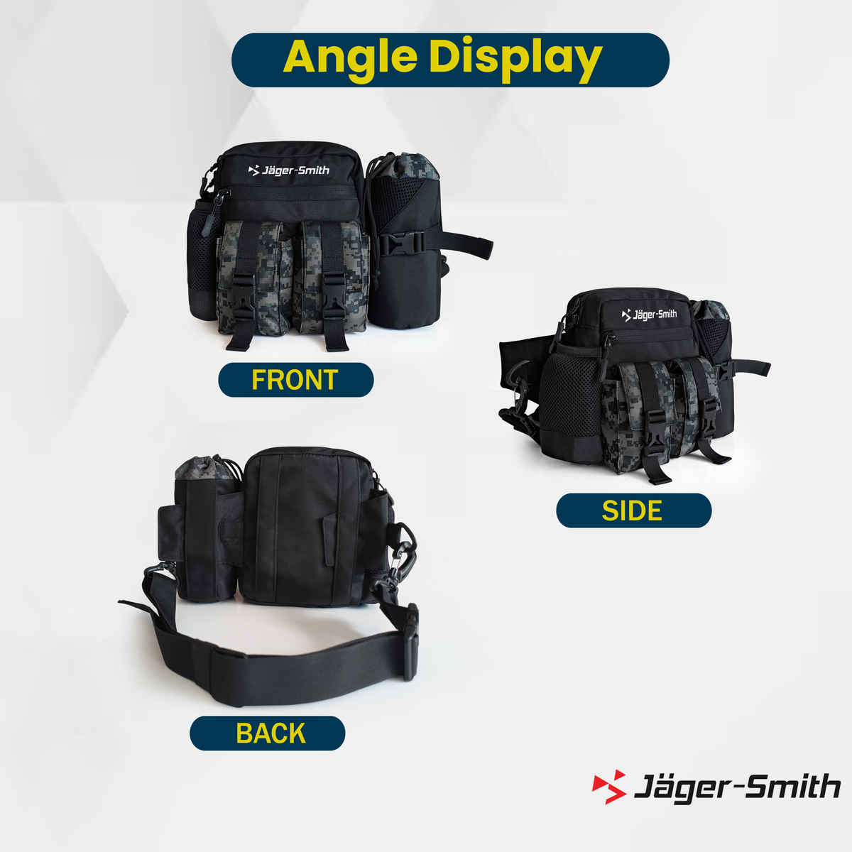 Jager-Smith JSWB 101 Adventure Multipurpose Waist Bag | Black and Camoflogue