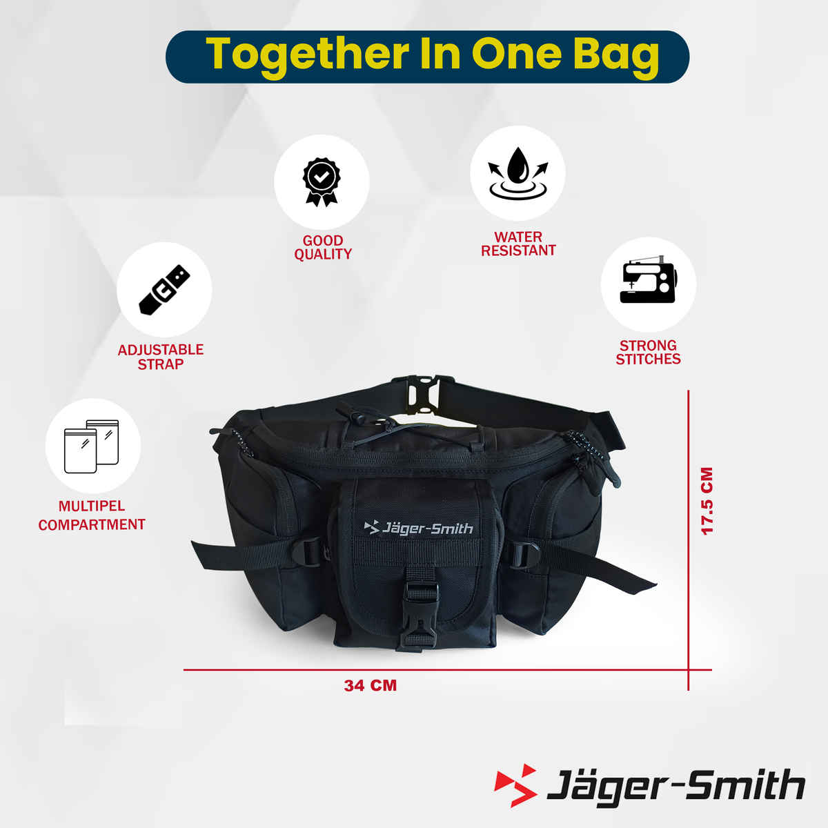 Jager-Smith JSWB 100 Rider Multipupose Waist Bag | Black