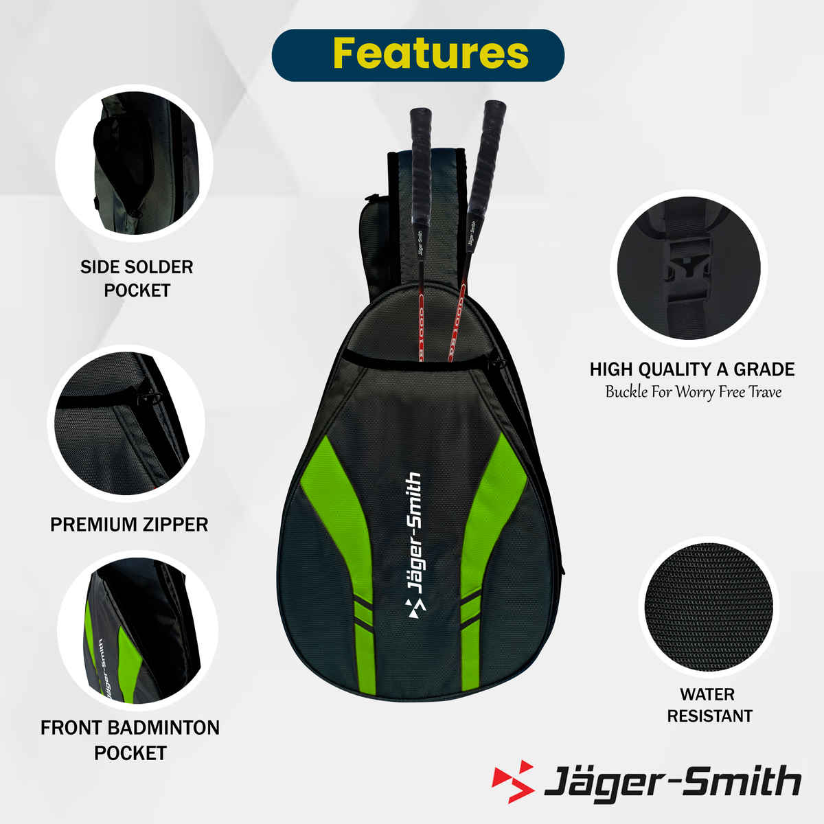 Jager-Smith Multipurpose Sling Bag | JSSB 05 | Black & Neon