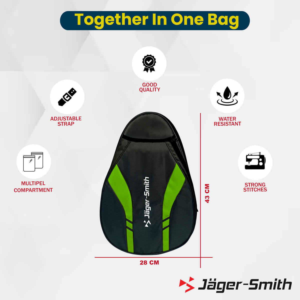 Jager-Smith Multipurpose Sling Bag | JSSB 05 | Black & Neon