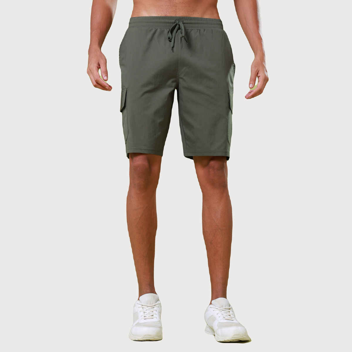 Technosport Men Poly Solid Slim Fit Sports Shorts with TS FLEXI | Beetle | M