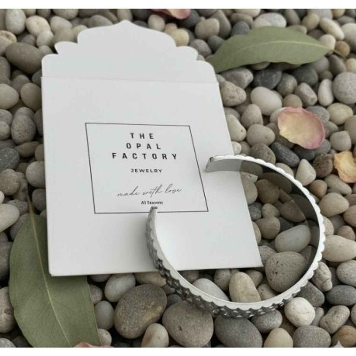 The Opal Factory Men's Jewelry Flexible Chain Link Cuff Bracelet | Bangle-281 | Silver