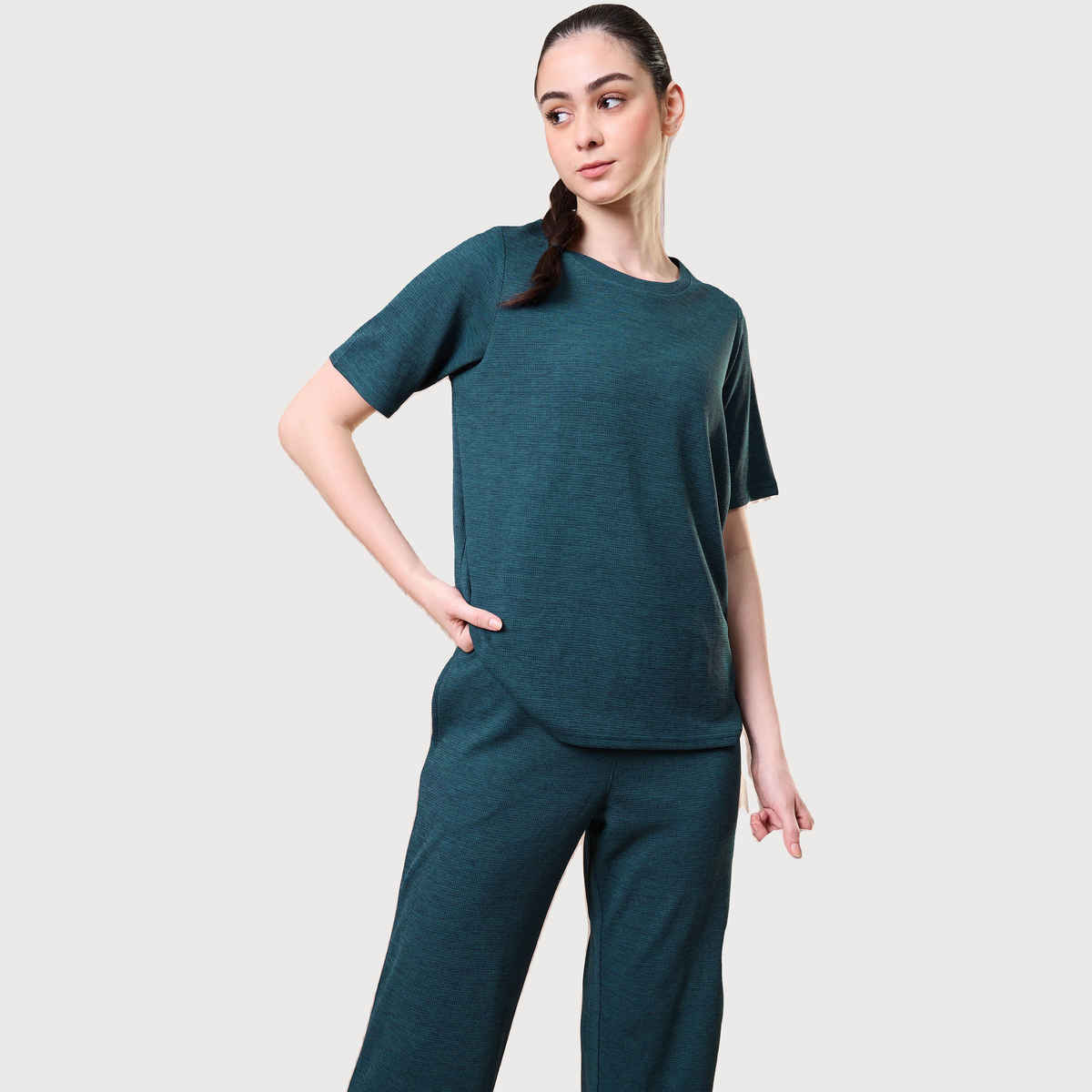Technosport Women's Relaxed Fit Round Neck T-shirt with DOUBLE COOL ...