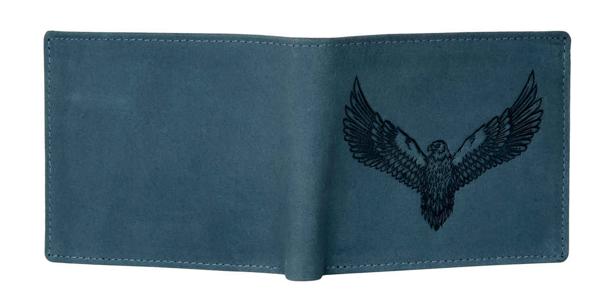 URBAN FOREST Men's Zeus Vintage Leather Wallet | Blue