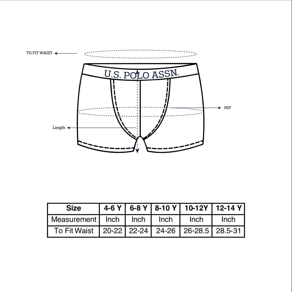 U.S. Polo Assn. | Underwear Pack of 1 | S | Trunks | I660 | White