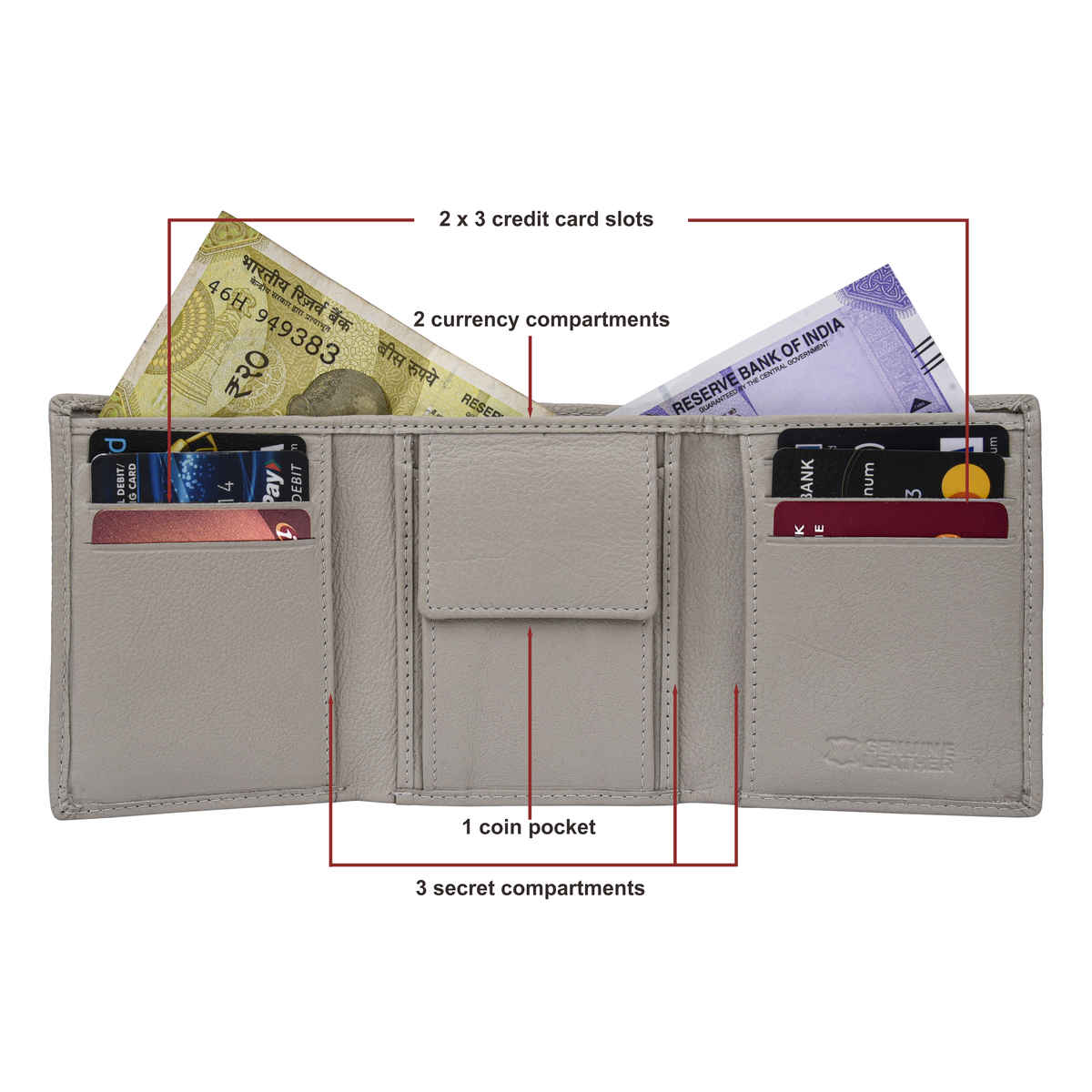 Urban Forest Men's Travis Leather Wallet | Sand