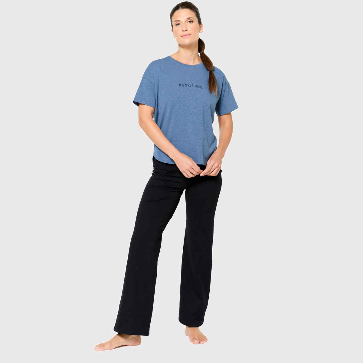 Decathlon | Kimjally WoMen's Short-Sleeved Yoga T-shirt | Dark Blue S