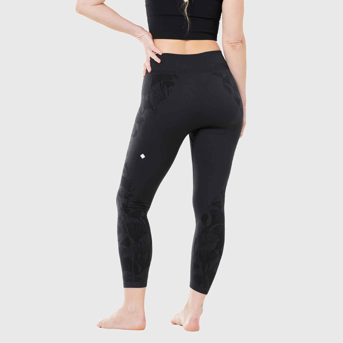 Decathlon | Kimjally WoMen's Pattern Seamless Dynamic Yoga Leggings | Black - L