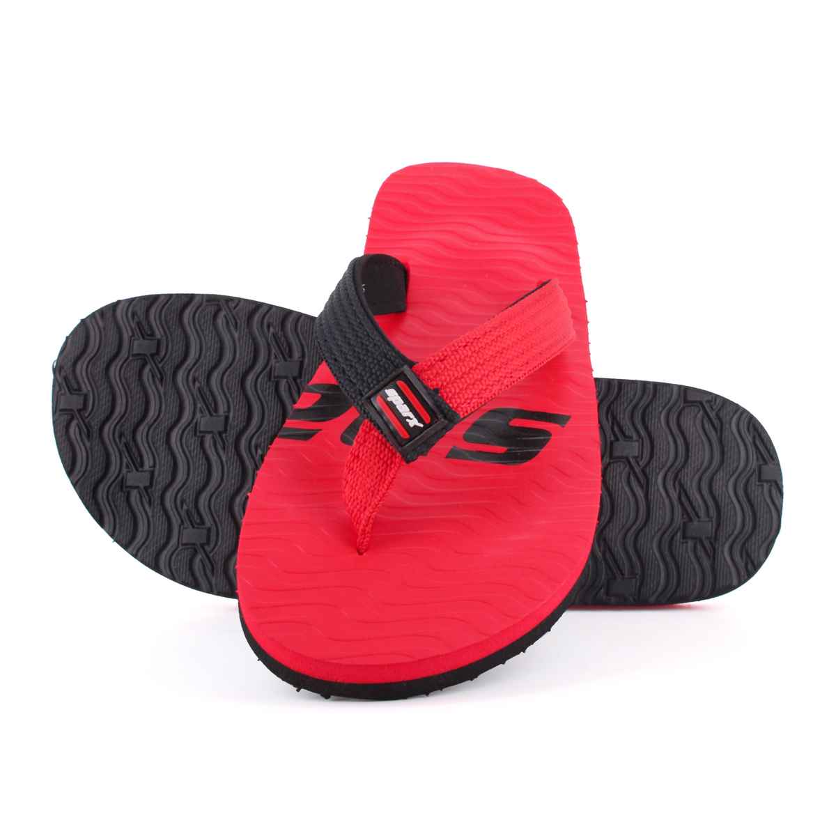 Sparx Slippers SFU-204 Red Black For Men | 9 UK