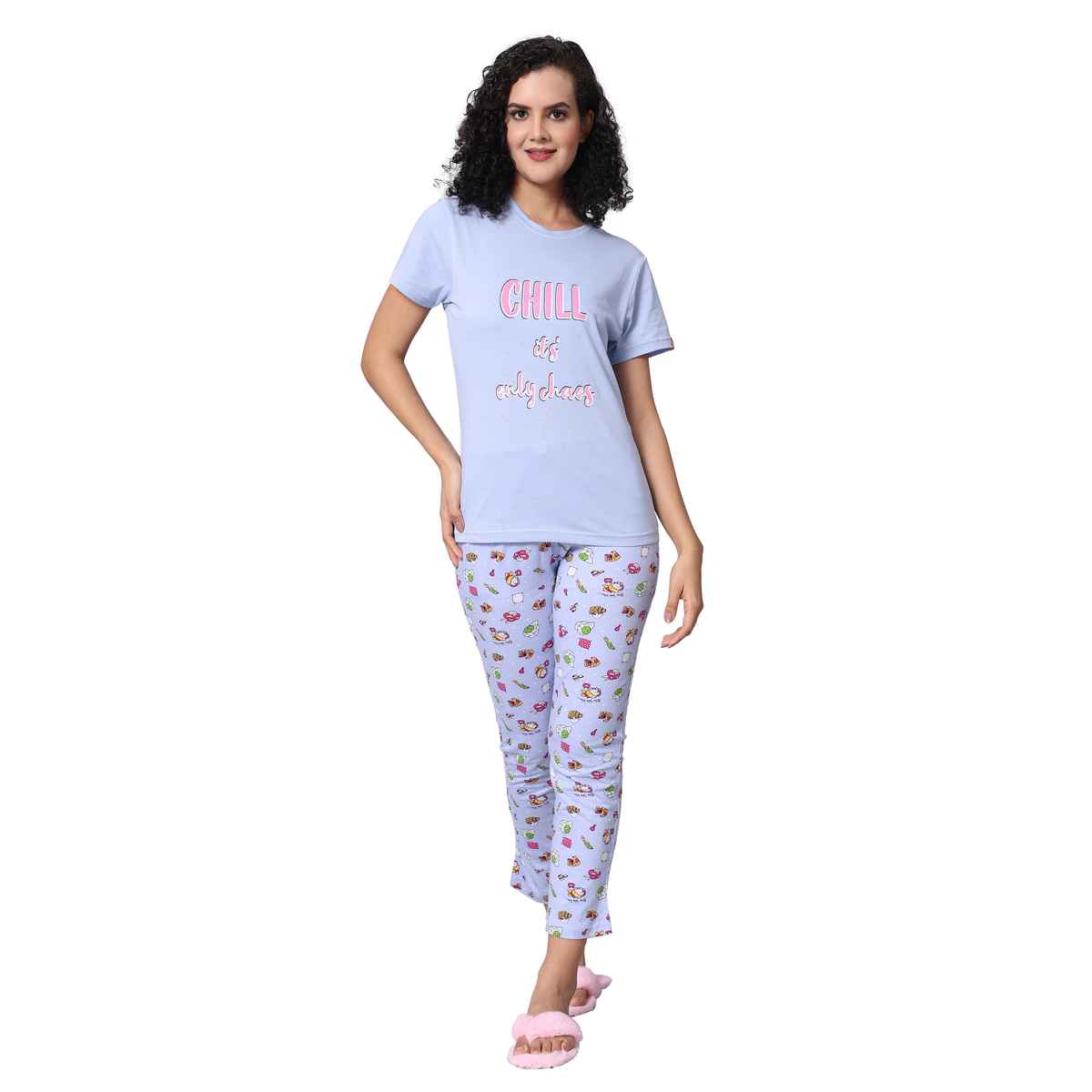 Evolove Women's Pajama Set Lavender NPSKN1726LV-M