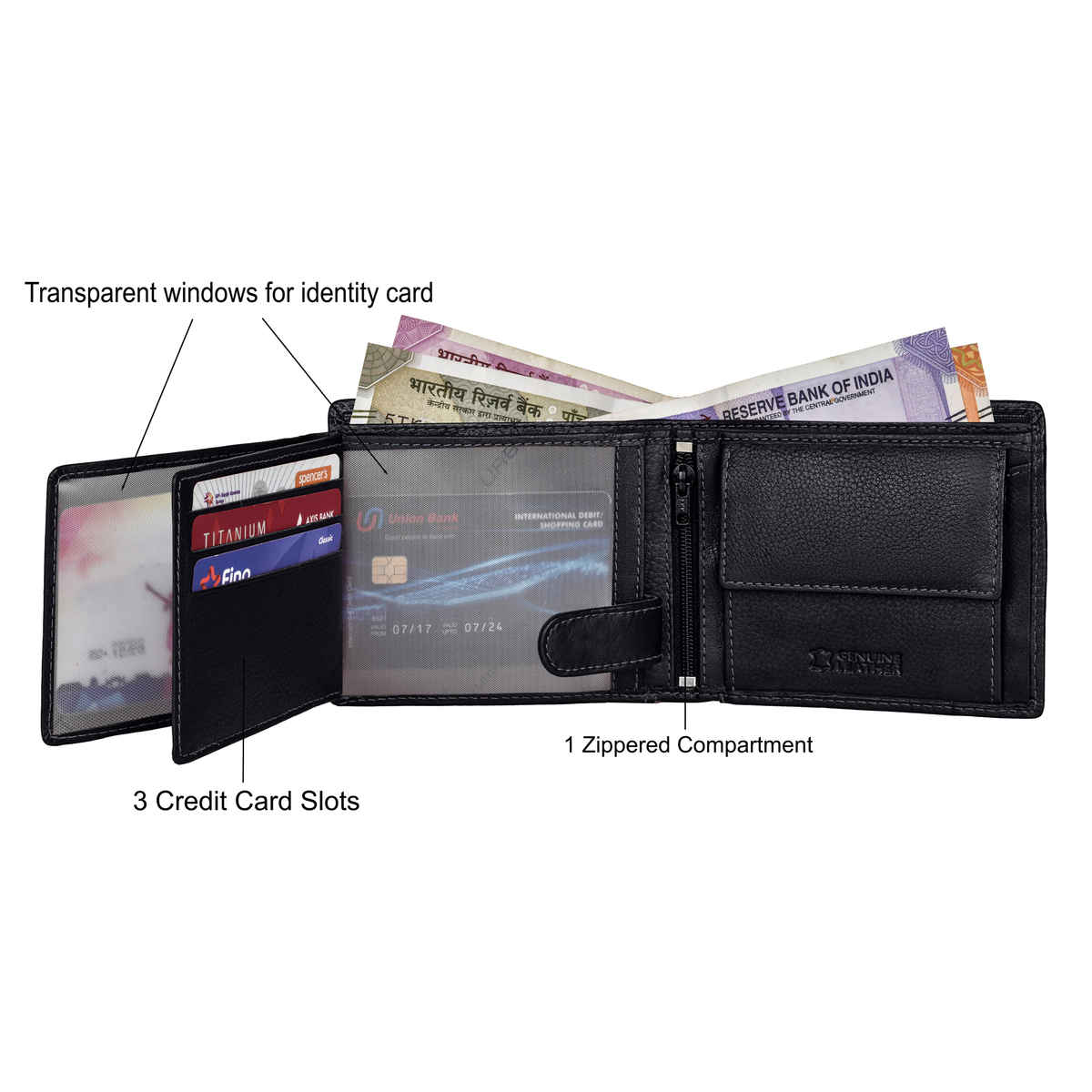 Urban Forest Men's Oliver Leather Wallet | Black